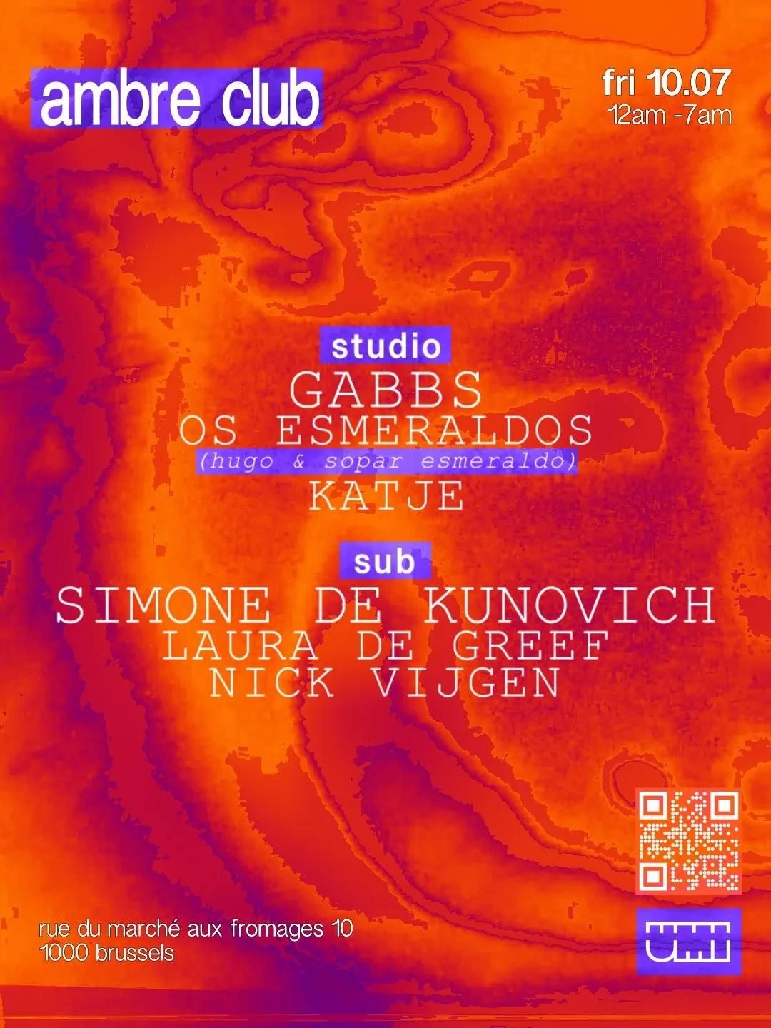 ambre club presents Gabbs and Simone de Kunovich