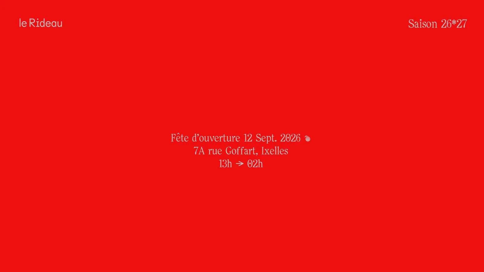 Fête d'ouverture 26-27