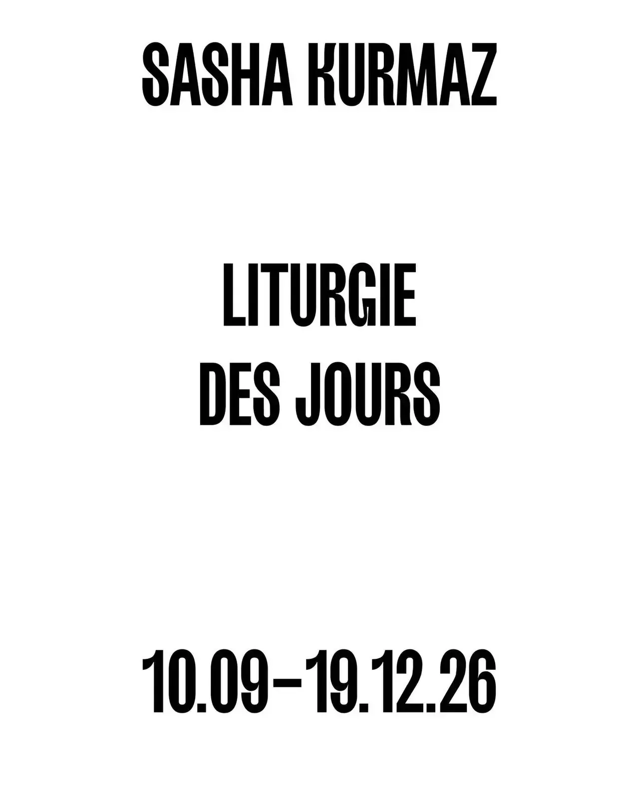 Sasha Kurmaz & Danylo Halkin - 'Liturgie des jours'