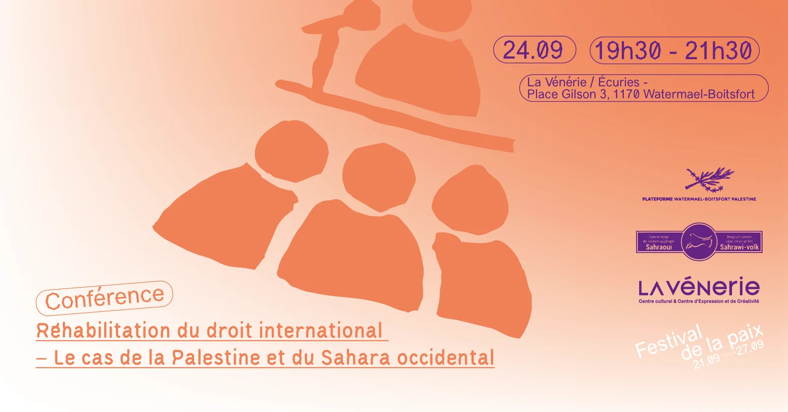 Conférence : Réhabilitation du droit international - Le cas de la Palestine et du Sahara occidental (Festival de la Paix)