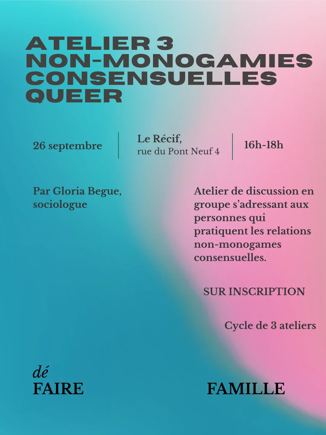 Atelier Non-monogamies consensuelles queer