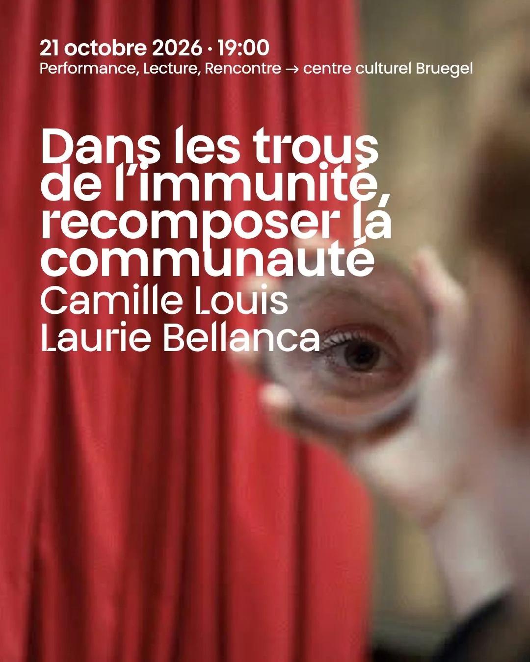 Dans les trous de l’immunité, recomposer la communauté