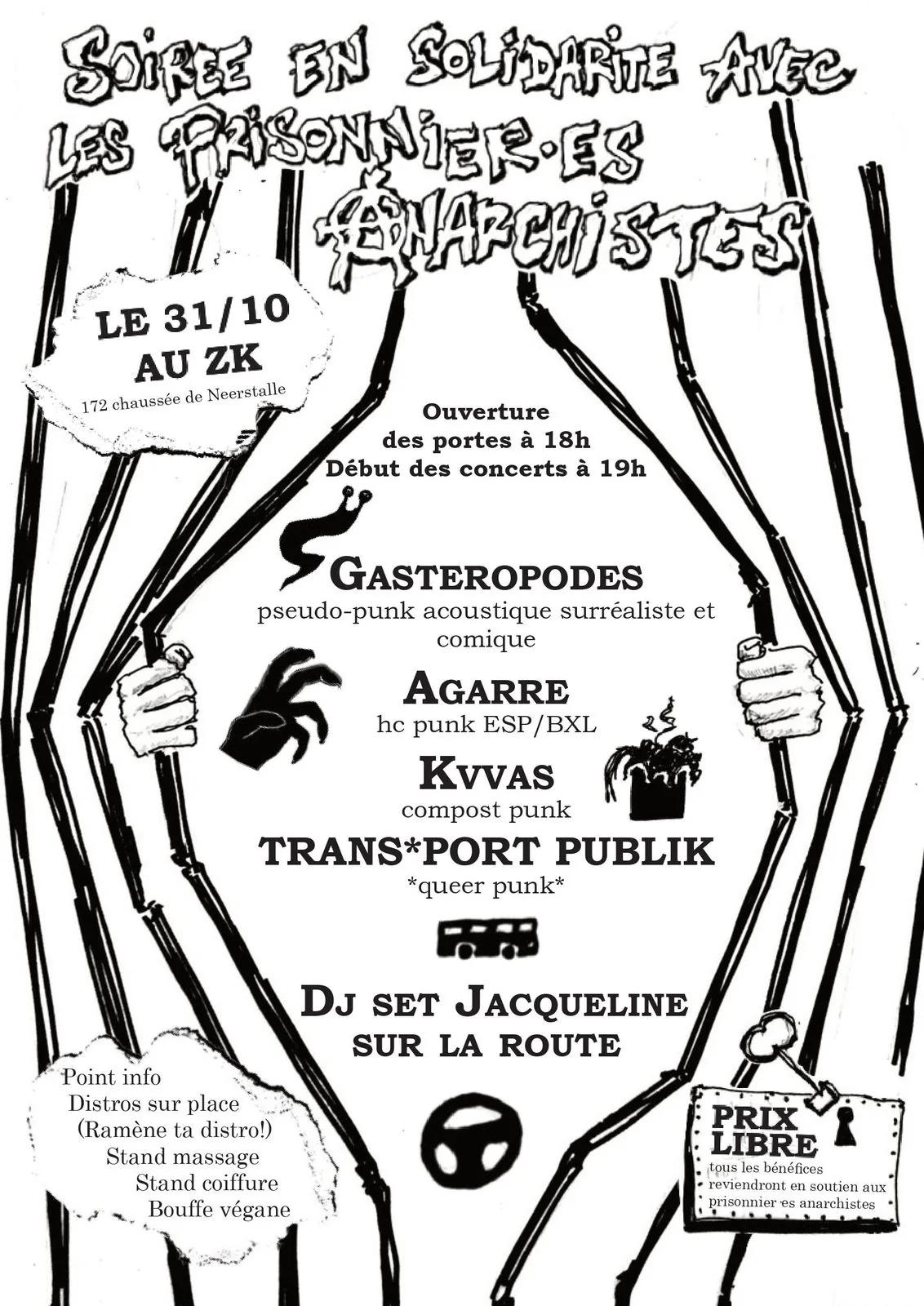 Soirée en solidarité avec les prisonnier.es anarchistes