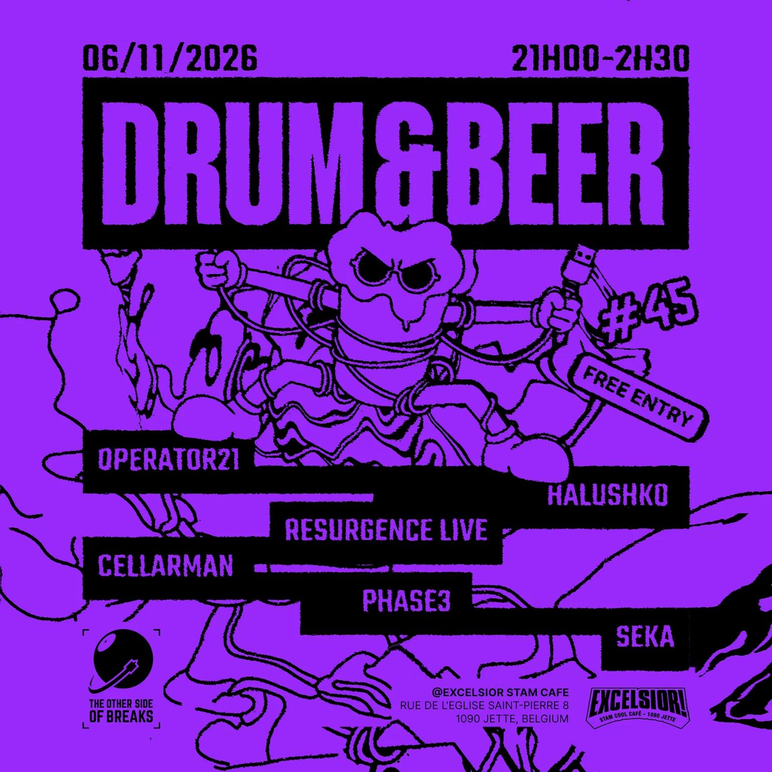 Drum & Beer #45: Cellarman & Phase3 Bday Bash