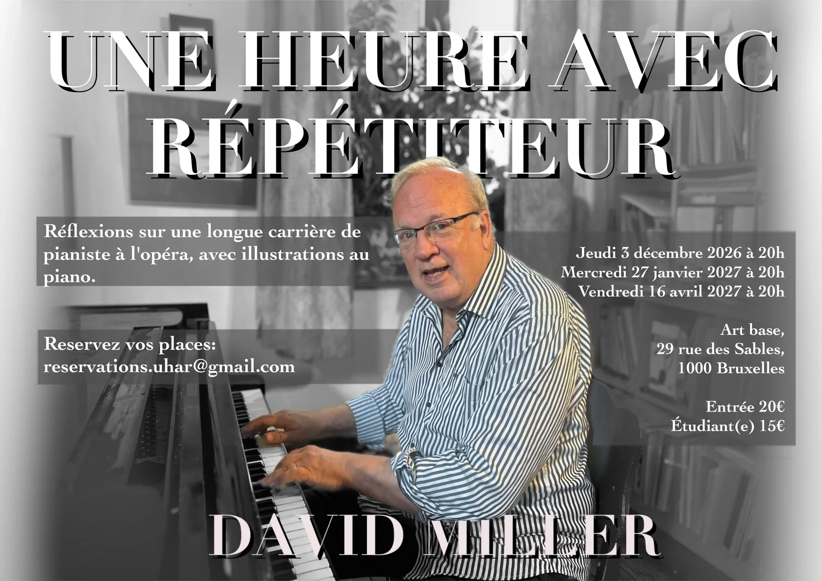 David Miller ‘Une heure avec repetiteur’ Un regard dans les coulisses de l’opera de la Monnaie