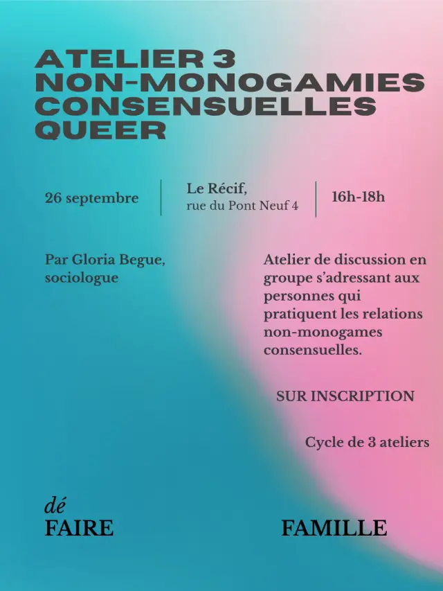 Atelier Non-monogamies consensuelles queer