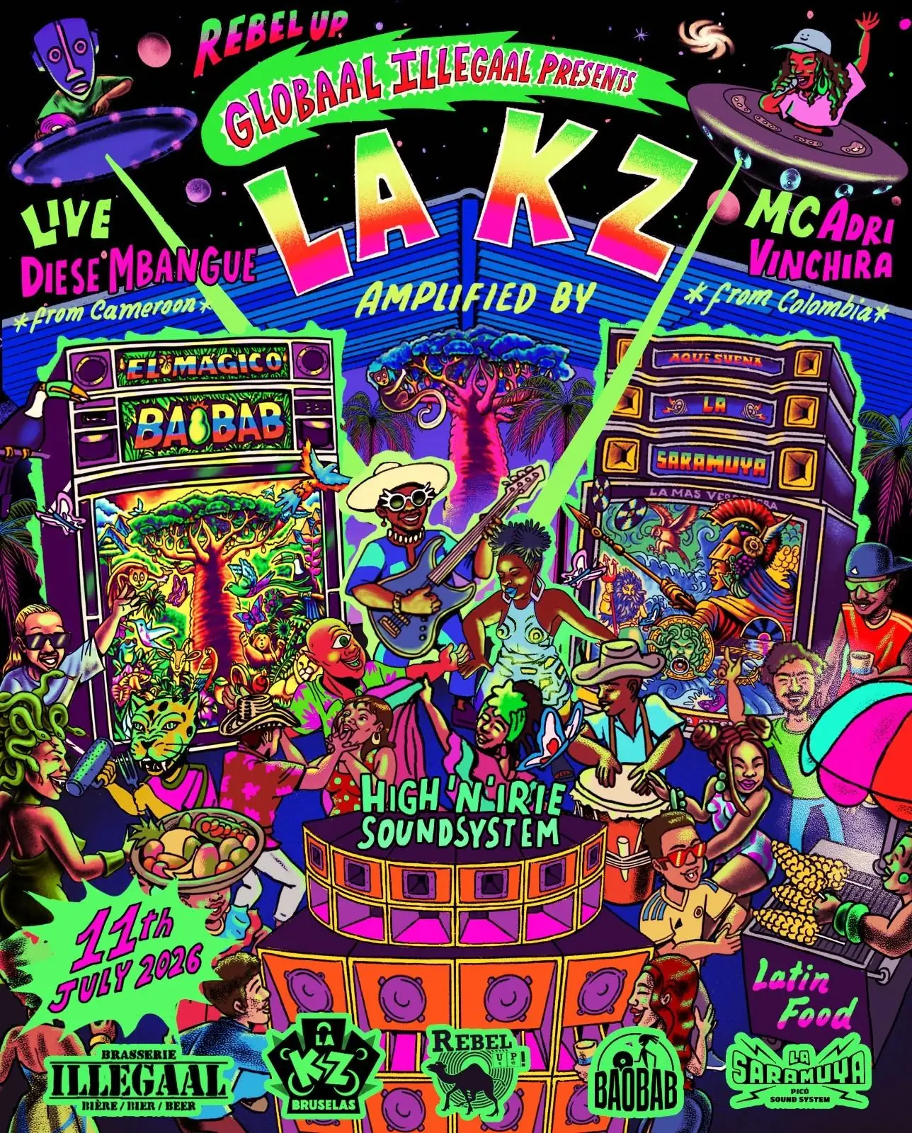 GLOBAAL ILLEGAAL PRESENTS: LA KZ Colombian Picó soundsystem party w/ concerts, DJ sets & food